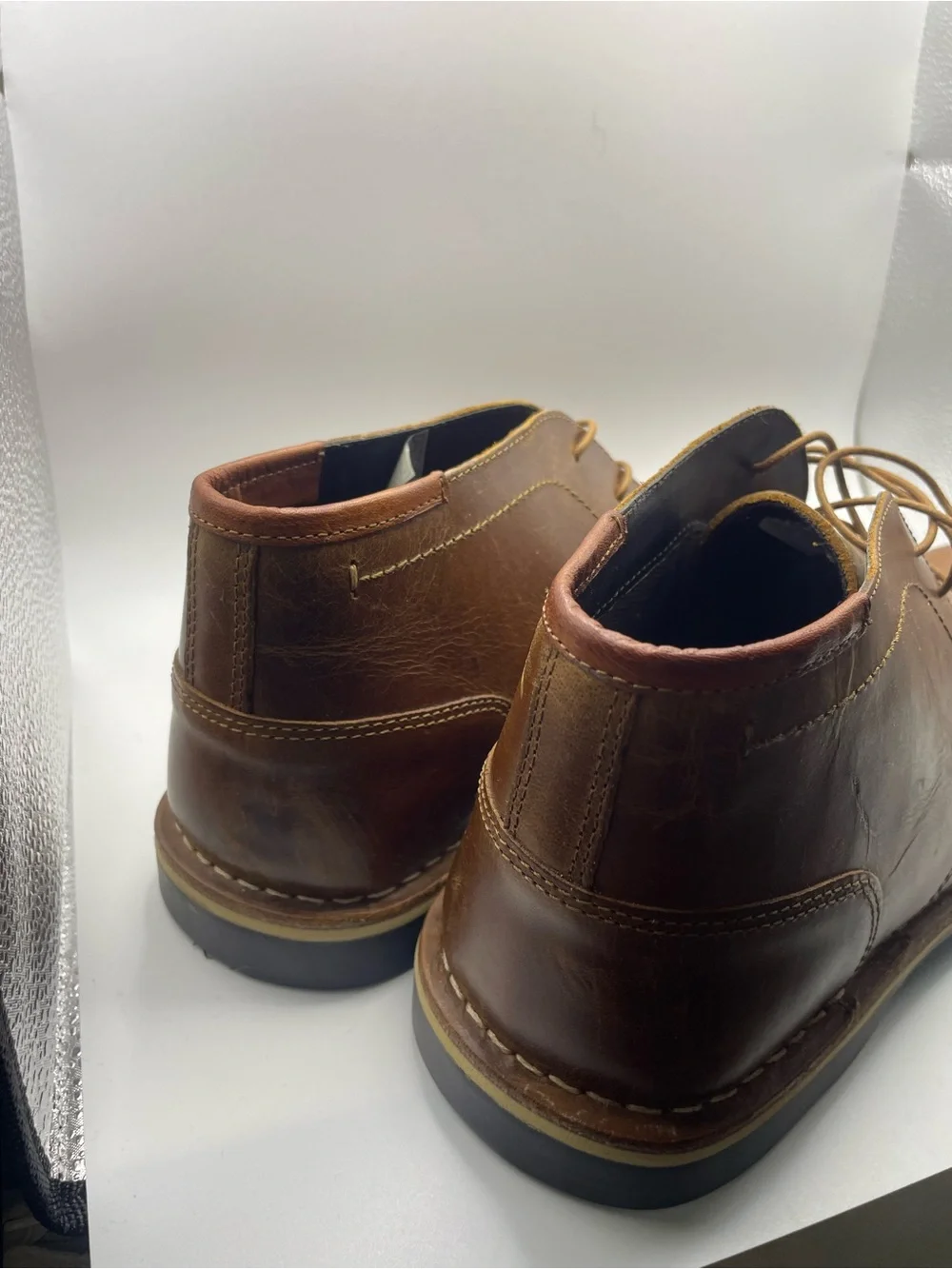 Steve Madden Brown Leather Chukka Boots